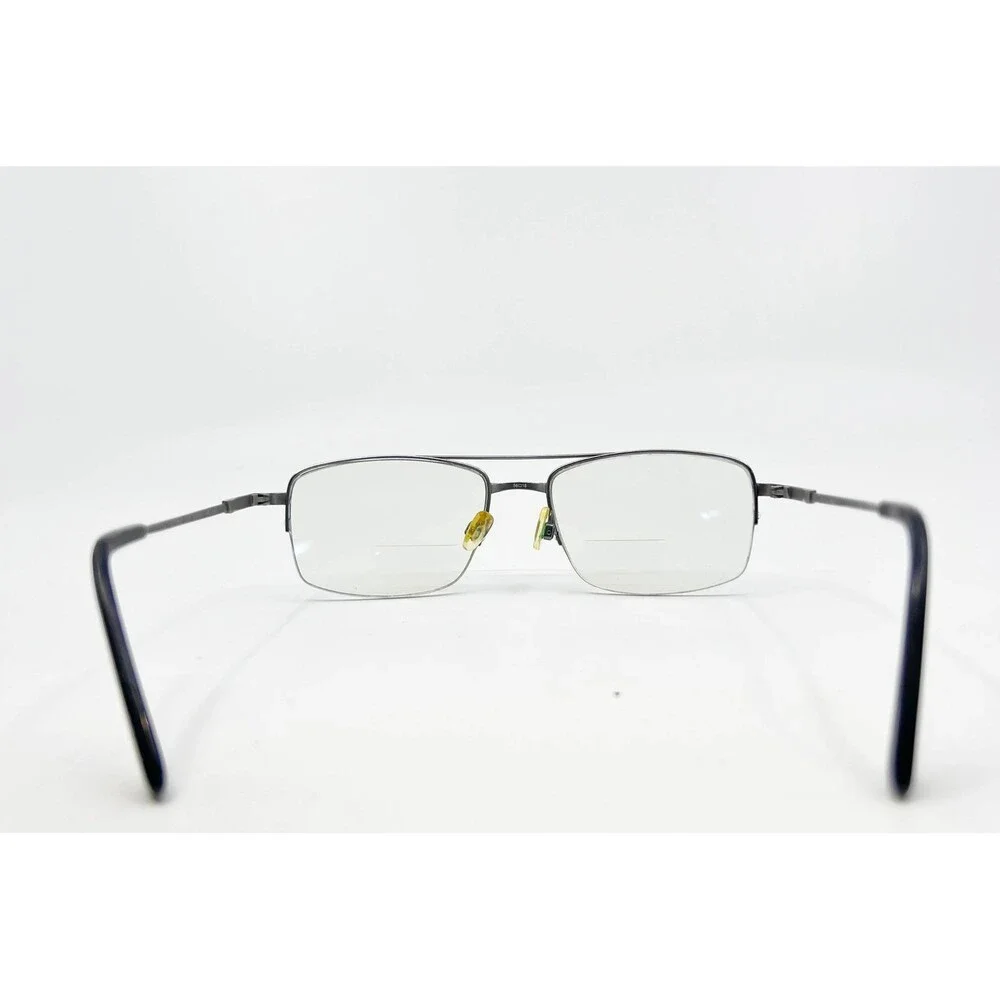 Titanflex Eyeglasses Mens Gray M959 DGN Semi Rimless Aviator 56-18-145